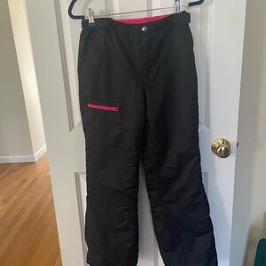 Swiss Tech black and pink snow ski pants Kids XL